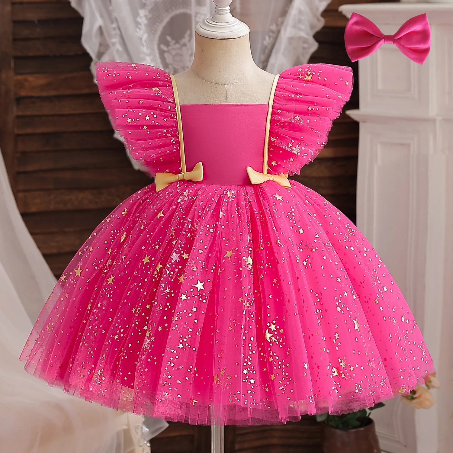 Kids’ Formal Embroidered Dress – Vintage Style Birthday