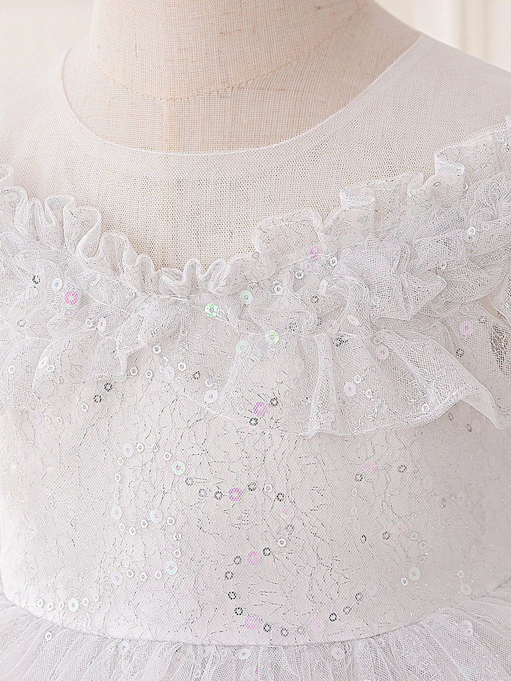 Girls’ Formal Lace Dress – High-End Embroidery for Flower Girl