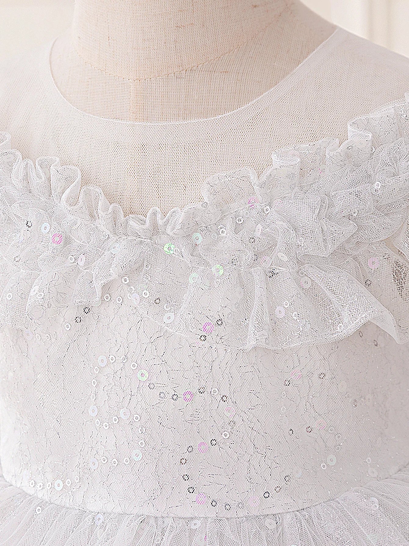 Girls’ Formal Lace Dress – High-End Embroidery for Flower Girl