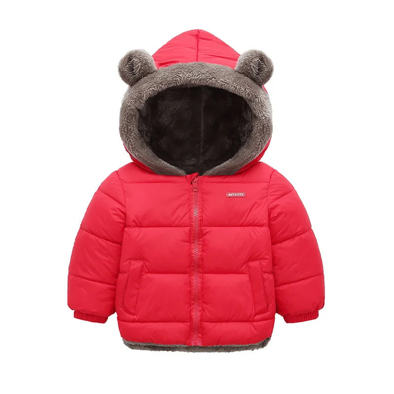 Warm Baby Coat – Padded Cotton Jacket with Hood (Unisex)