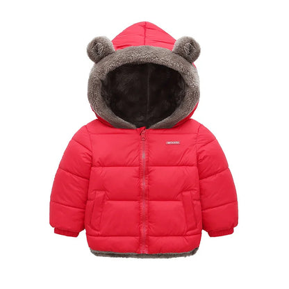 Warm Baby Coat – Padded Cotton Jacket with Hood (Unisex)