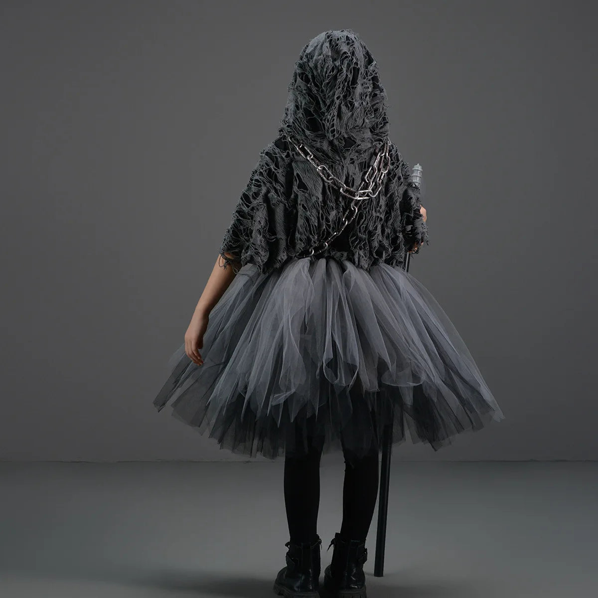 Girls Evil Halloween Outfit – Grim Reaper Carnival Costume