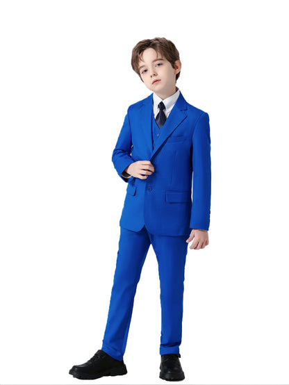Boys Suits Colorful Formal Suits 5 Piece Slim Fit Dresswear Suit Set School Uniforms