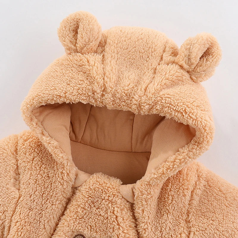 Newborn Winter Romper – Warm & Hooded Jumpsuit