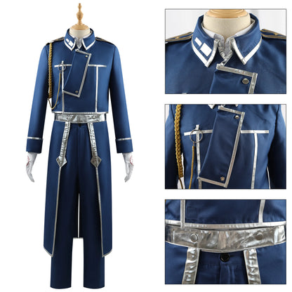 Roy Mustang Anime Cosplay – Blue Uniform Full Set for Party & Role Play