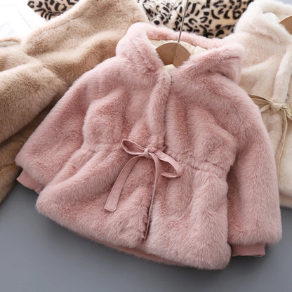 Warm Girls’ Jacket – Long Sleeve Plush Outerwear