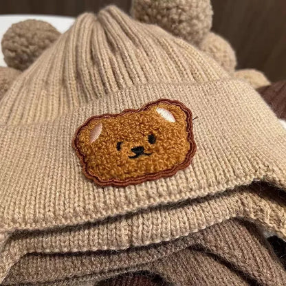 Baby Wool Hat – Cute Bear Ear Winter Knitted Cap