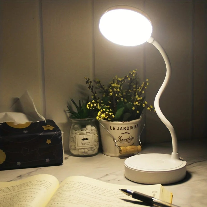 USB Rechargeable LED Desk Lamp: Foldable, Eye-Caring Light for Work & Study