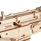 Ultra Shoppings Robotime Rokr AK47 3D wooden gun building block toy, detailed DIY puzzle for kids and adults.