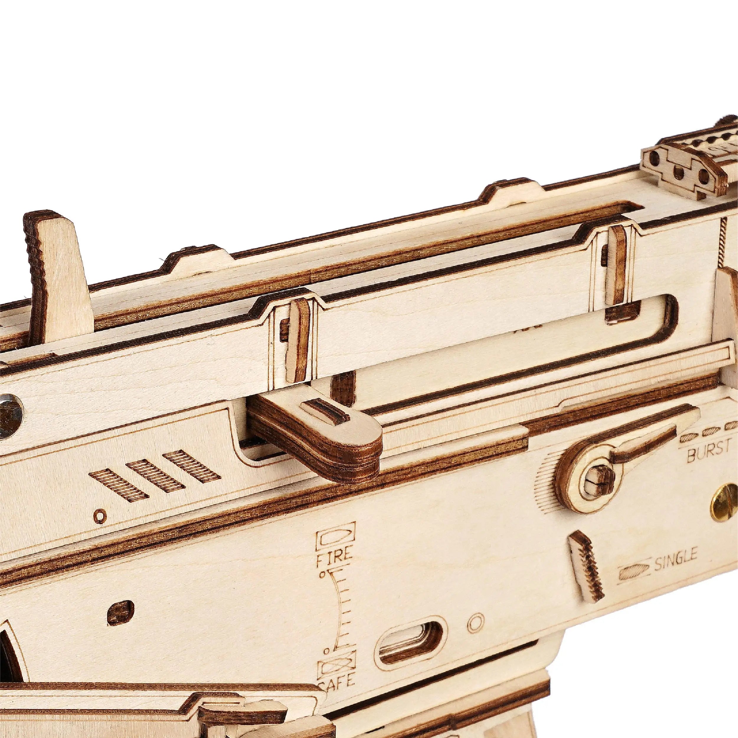 Ultra Shoppings Robotime Rokr AK47 3D wooden gun building block toy, detailed DIY puzzle for kids and adults.