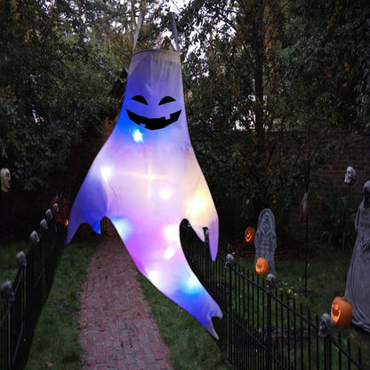 Glowing LED Ghost: Spooky Hanging Lamp for Halloween 2024