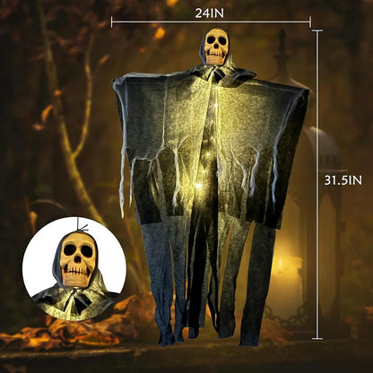 Skeleton Ghost Decoration – Halloween Glowing Hanging Prop (1 Piece)