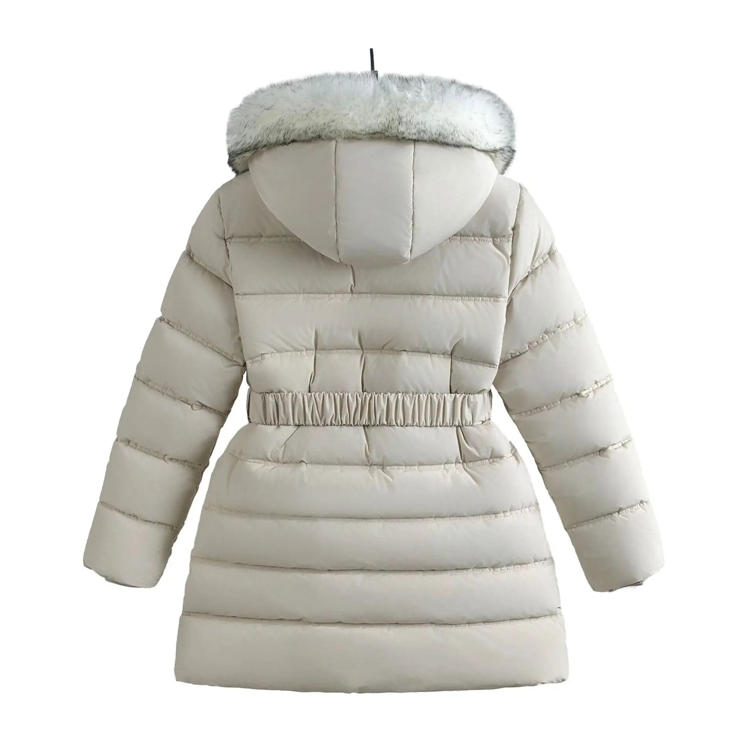 Girls’ Hooded Winter Jacket – Long Style, Warm & Fashionable