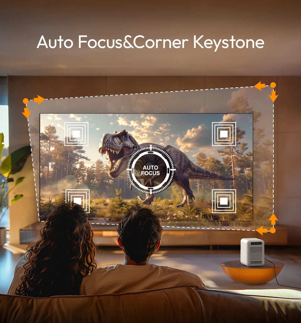 BYINTEK LOVE U4: 4K Smart Mini Projector for Wireless Home Cinema