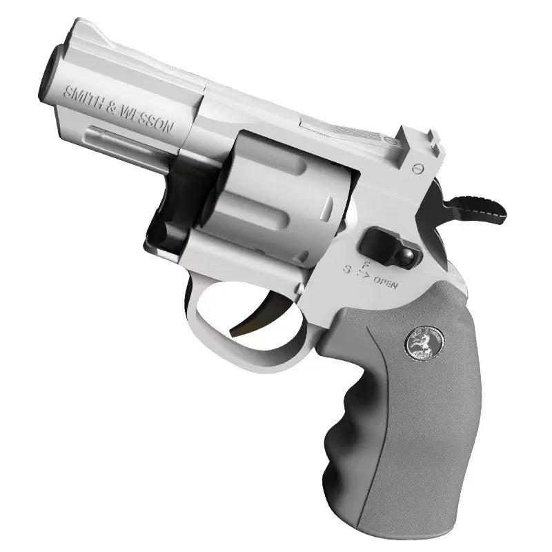 Soft Bullet Toy Gun Set with Ejecting Revolver – One-Key Detachable Pistol for Continuous Shooting Action