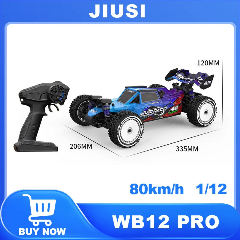 High-Speed 80KM/H RC Car – JIUSI WB12 PRO 4WD Off-Road Toy