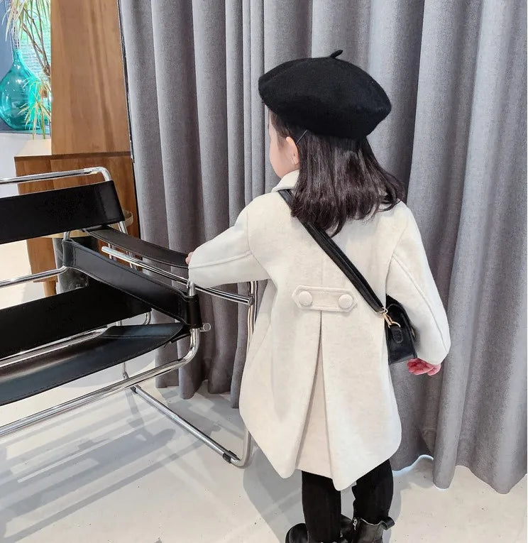 Warm Baby Girl Coat – Double-Breasted Winter Fashion
