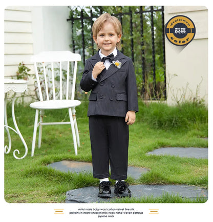 Children’s Striped Suit Set – Wedding & Piano Performance Outfit