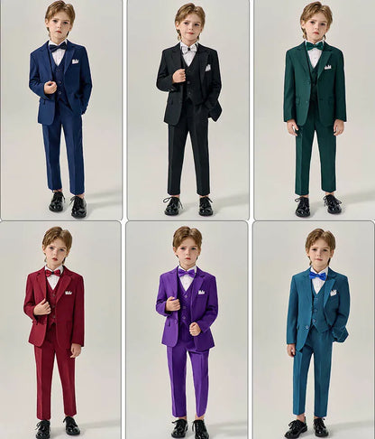 Stylish Boys’ 4-Piece Outfit – Wedding & Photography Tuxedo