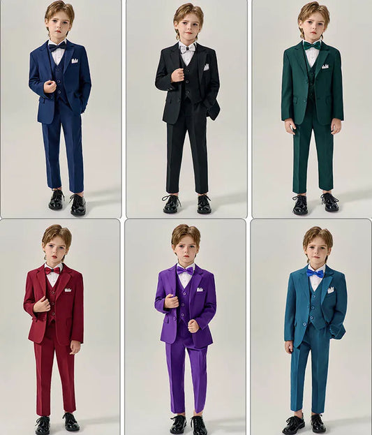 Stylish Boys’ 4-Piece Outfit – Wedding & Photography Tuxedo