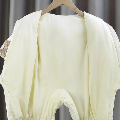 Infant Hooded Romper – Soft Cotton & Fleece