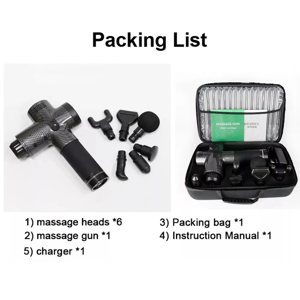 Fascial Massage Gun Electric Percussion Pistol for Deep Tissue Muscle Relaxation & Pain Relief - Ultra Shoppings