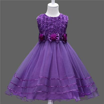Elegant Mesh Skirt Dress for Girls – Wedding & Party