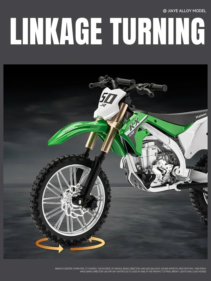 1:12 Kawasaki KX450 Diecast Off-Road Motorcycle Model – Perfect Gift for Kids