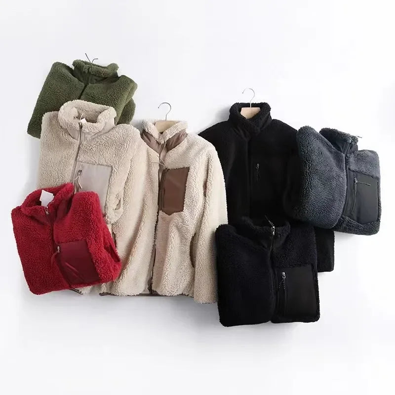Unisex Fleece Jacket – Warm Windproof Autumn/Winter Coat