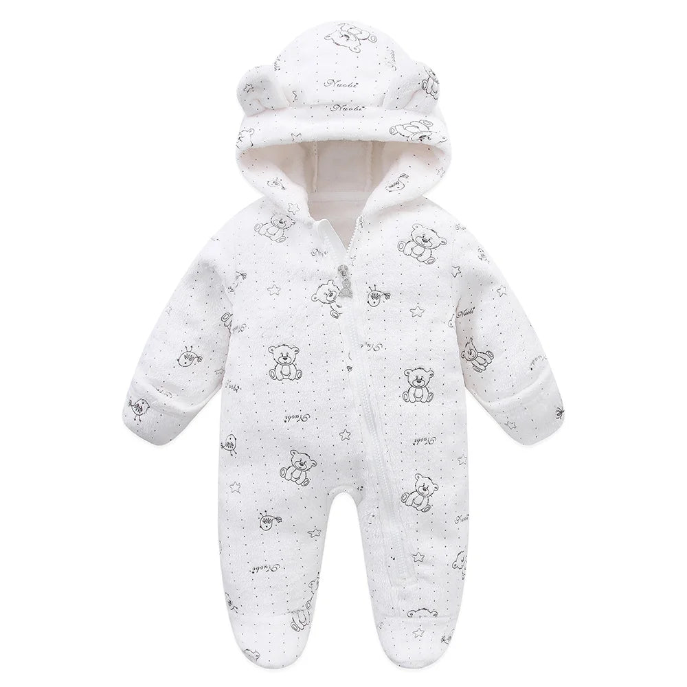 Cozy Cartoon Print Baby Bodysuit – Unisex 0-19 Months