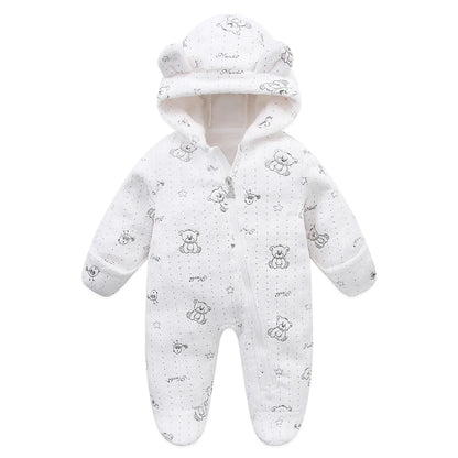 Cozy Cartoon Print Baby Bodysuit – Unisex 0-19 Months