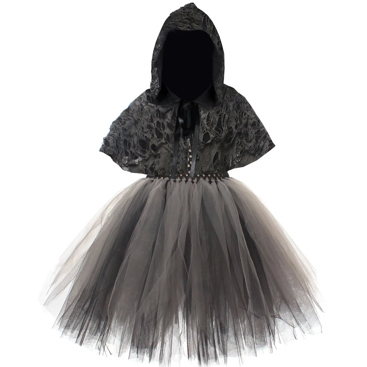Girls Evil Halloween Outfit – Grim Reaper Carnival Costume