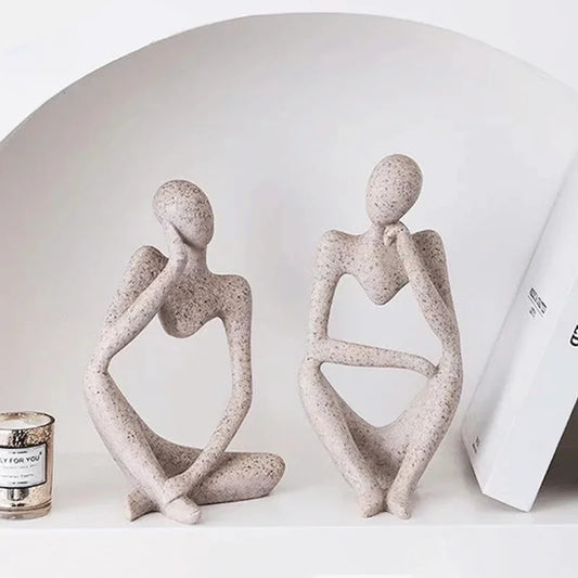 Zen Elegance: Sand Color Abstract Yoga Sculptures for Modern Living