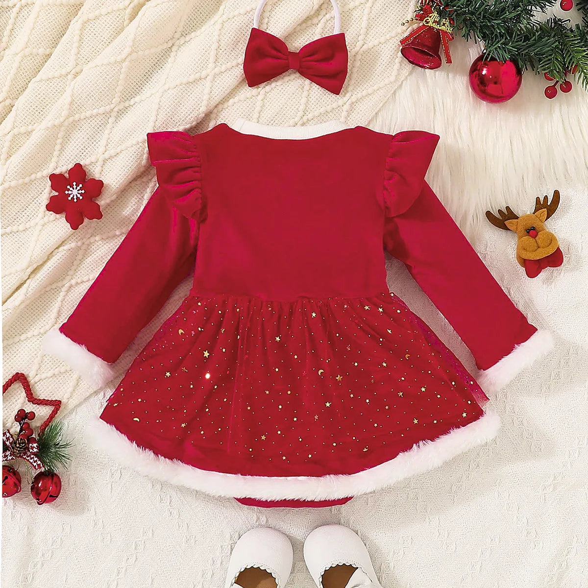 Cute Baby Girl Christmas Party Dress for Infants