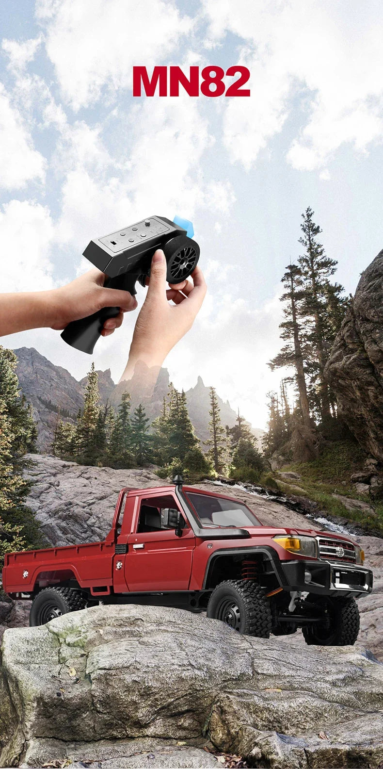 RC Pickup Truck MN82 – 1/12 Scale 4WD Off-Road Toy Car