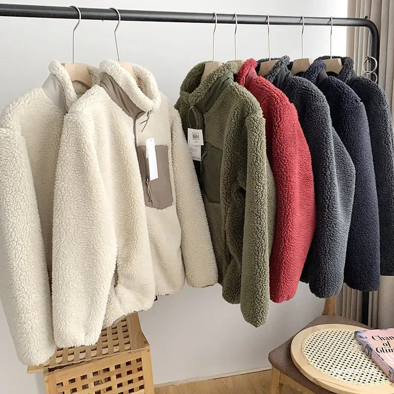 Unisex Fleece Jacket – Warm Windproof Autumn/Winter Coat
