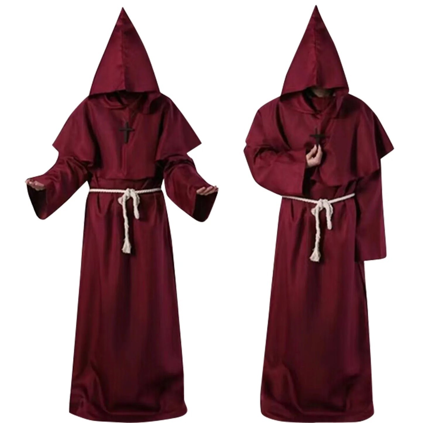Monk Cosplay Outfit – Medieval Robe for Priest, Wizard & Costume Play