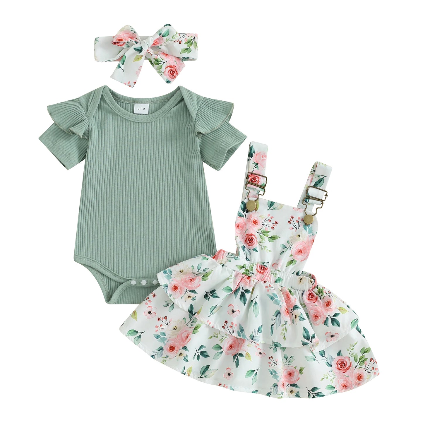 Sweet Baby Girl Summer Clothing Set 3Pcs