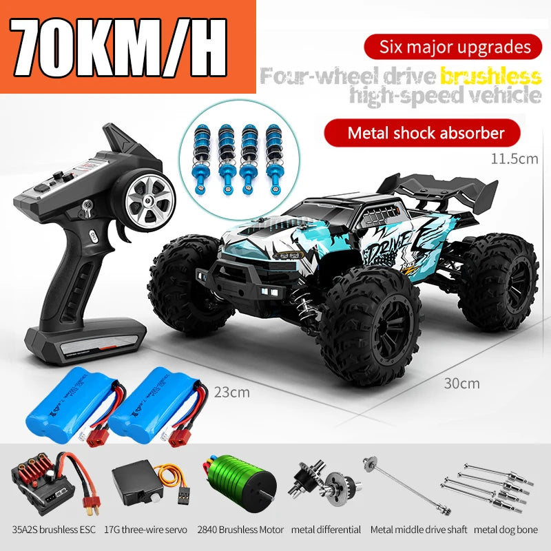 1:16 RC Off-Road Car – High-Speed 4WD Monster Truck with LED Lights