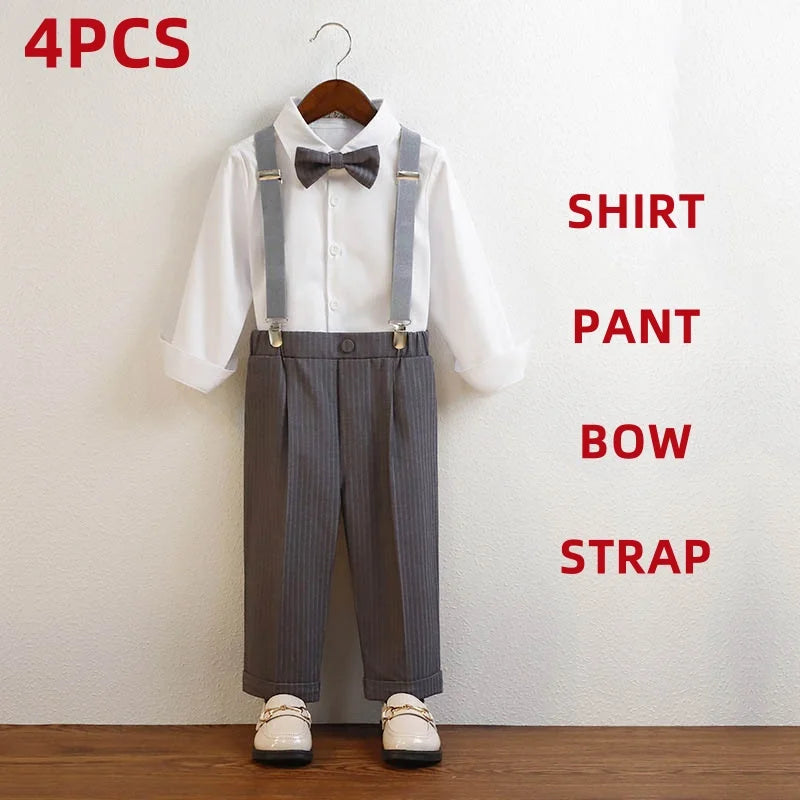 Little Gentleman Korean Striped Suit – Boys’ Party & Ceremony Costume