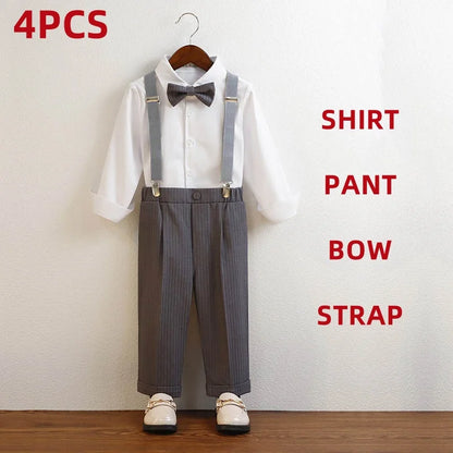 Little Gentleman Korean Striped Suit – Boys’ Party & Ceremony Costume