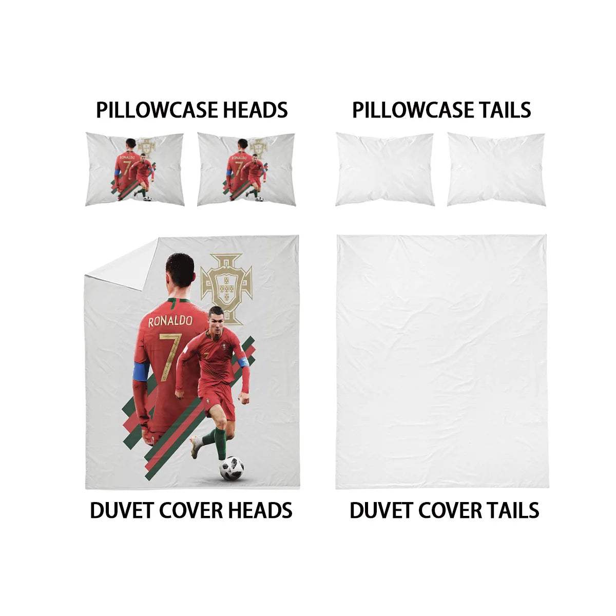 Soccer Star Bedding Set: Stylish Duvet & Pillowcases for Bedroom