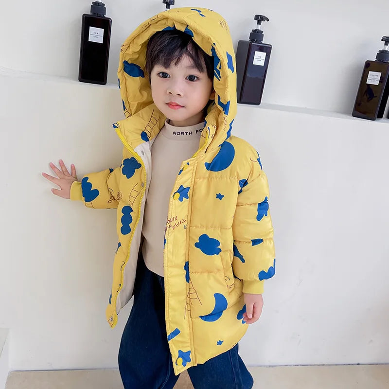 Kids’ Hooded Down Jacket – Warm & Windproof