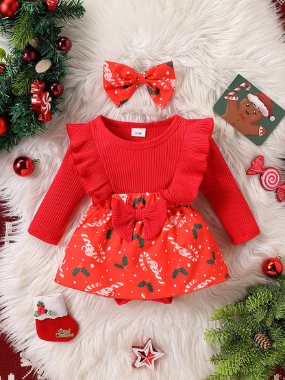 Cute Baby Girl Christmas Party Dress for Infants
