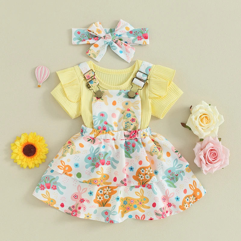 Sweet Baby Girl Summer Clothing Set 3Pcs