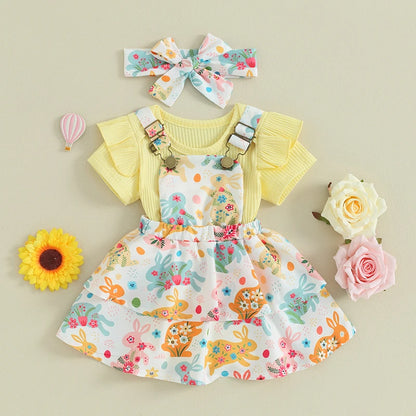 Sweet Baby Girl Summer Clothing Set 3Pcs