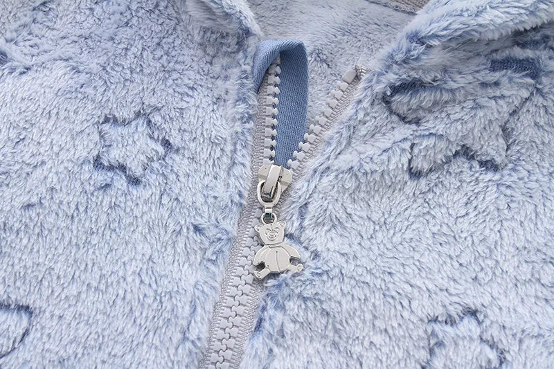 Soft Flannel Baby Romper – 0–12M Warmth