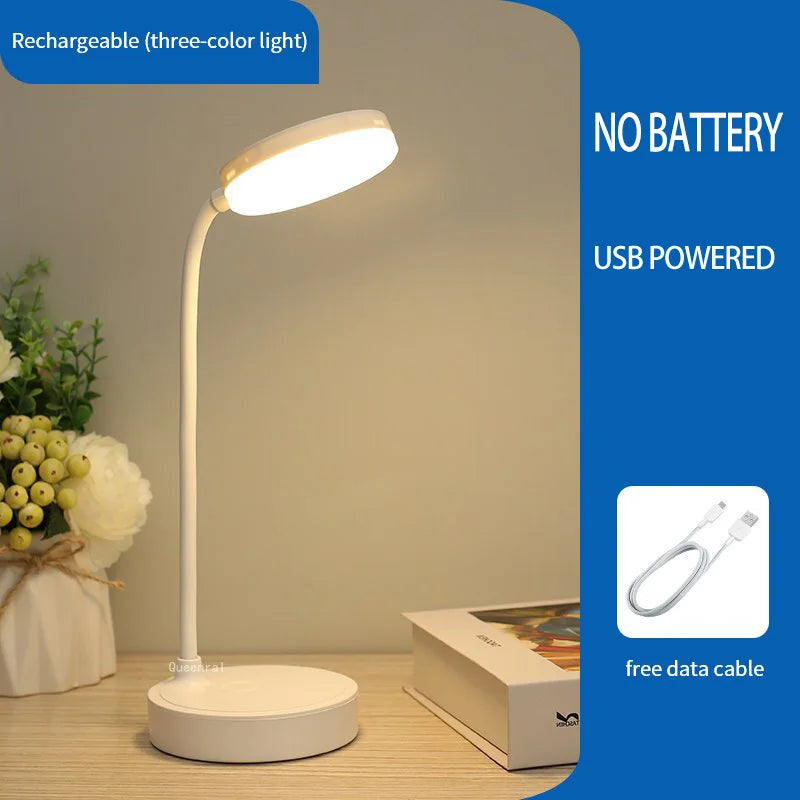 USB Rechargeable LED Desk Lamp: Foldable, Eye-Caring Light for Work & Study