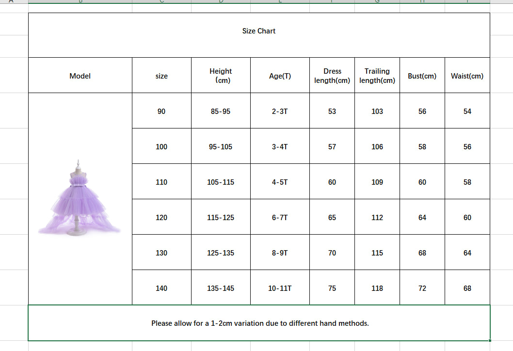 Elegant Girls Party Dress – Trailing Evening Gown