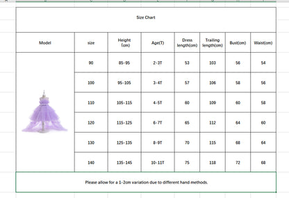 Elegant Girls Party Dress – Trailing Evening Gown